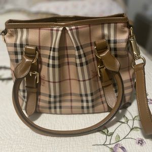 Burberry old style shoulder and tote w/ dust bag